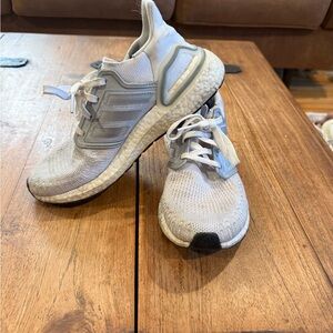 Adidas Gray and White Athletic Sneakers